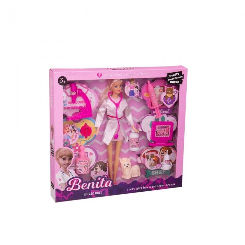 Boneca Veterinária 29CM Boneca Veterinária 29CM