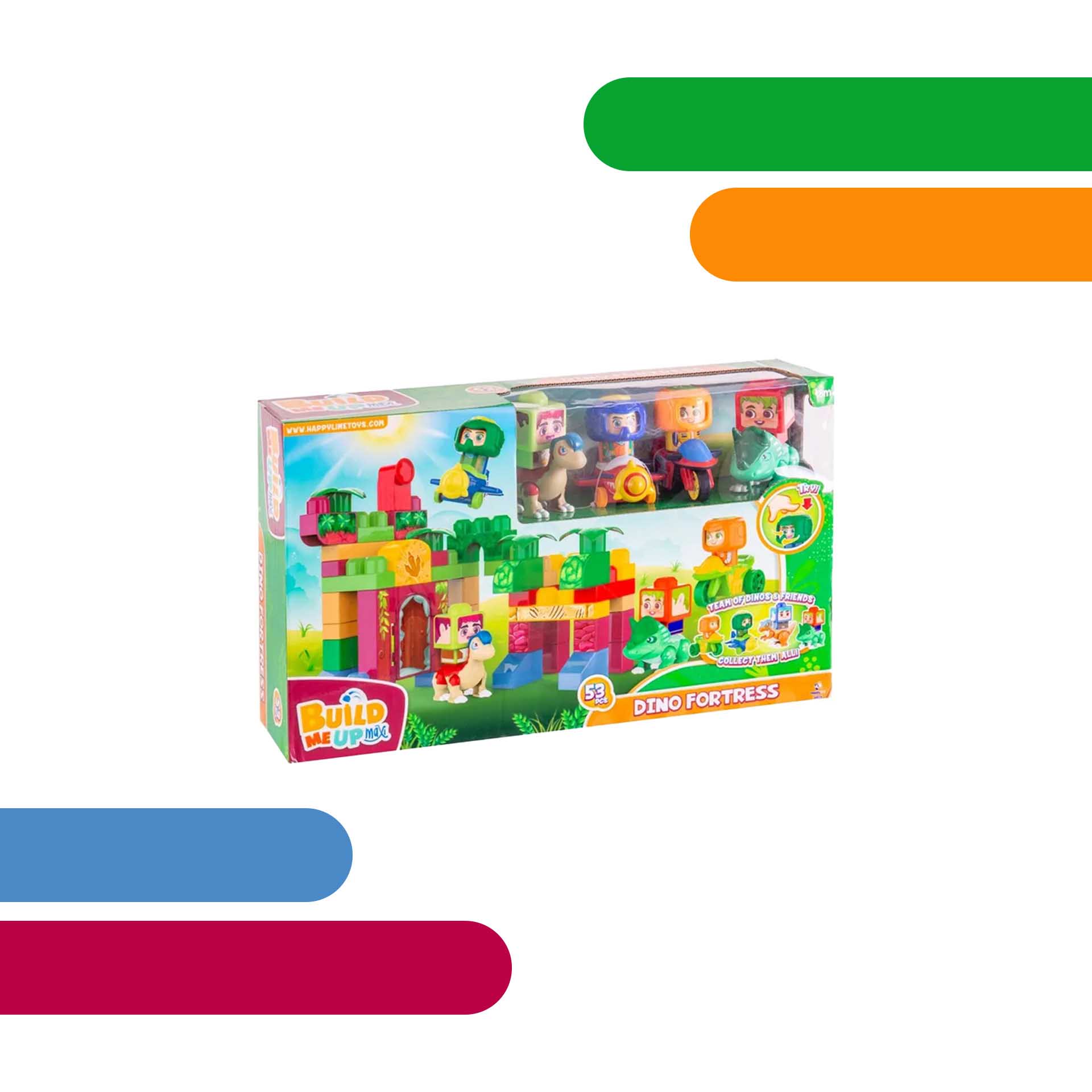 Blocos Construção Comboio 19 Peças 28X10.6X25CM