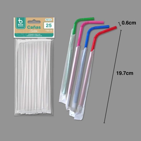 Palhinha Cartão Flexível Embalado Papel Cores 19.7X0.6cm Pack 25 - Image product