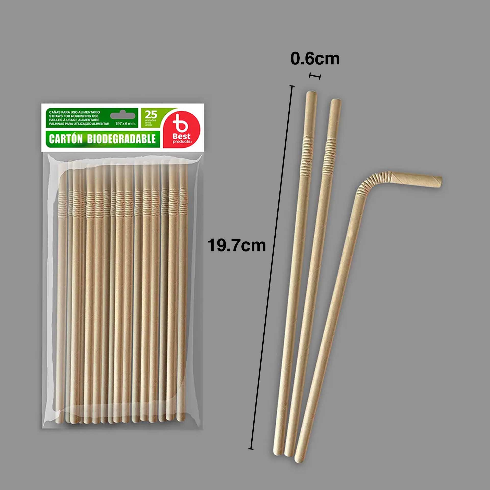 Palhinha Cartão Flexível Kraft 19.7X0.6cm Pack 25