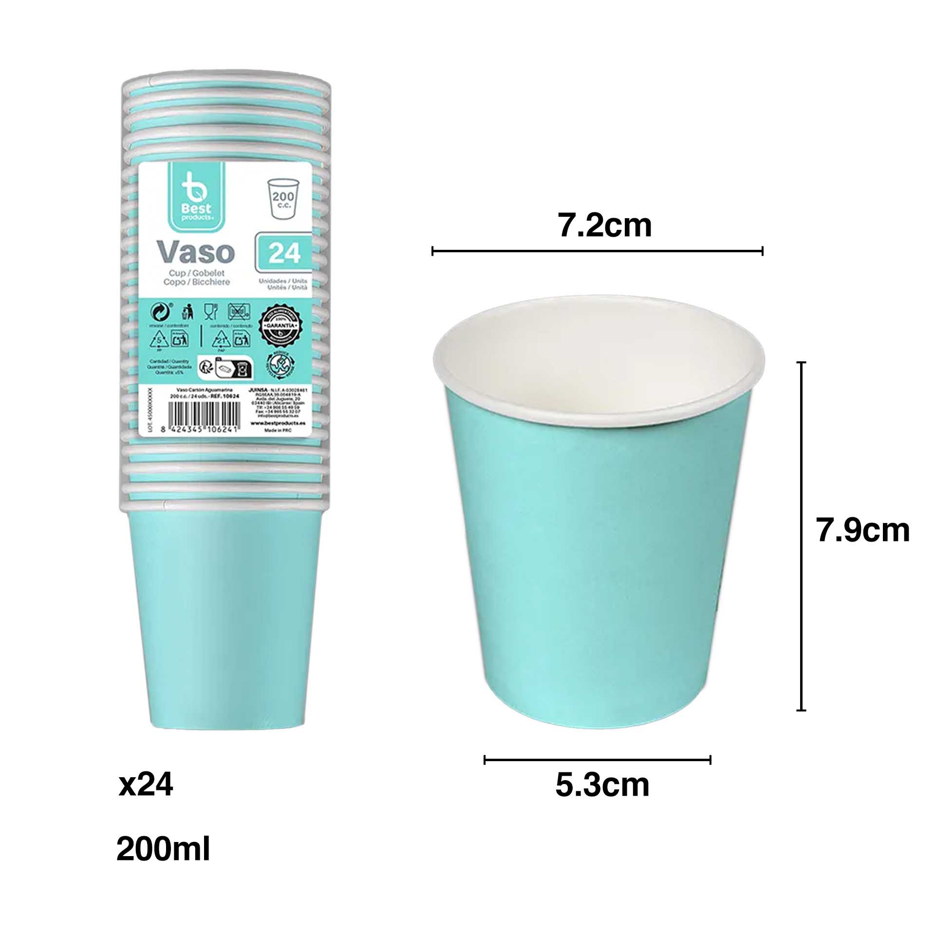 Copo Papel 200ml Pack 24