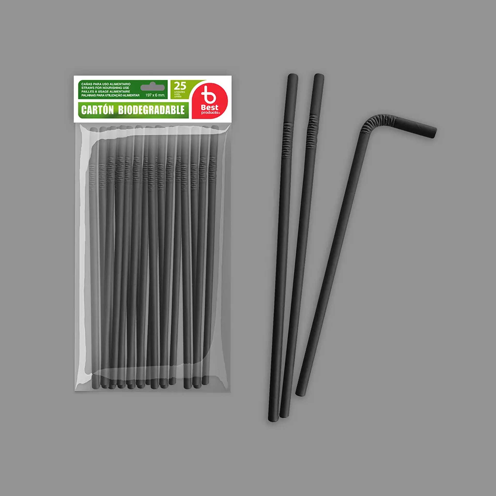 Palhinha Cartão Flexível Preto 19.7X0.6cm Pack 25