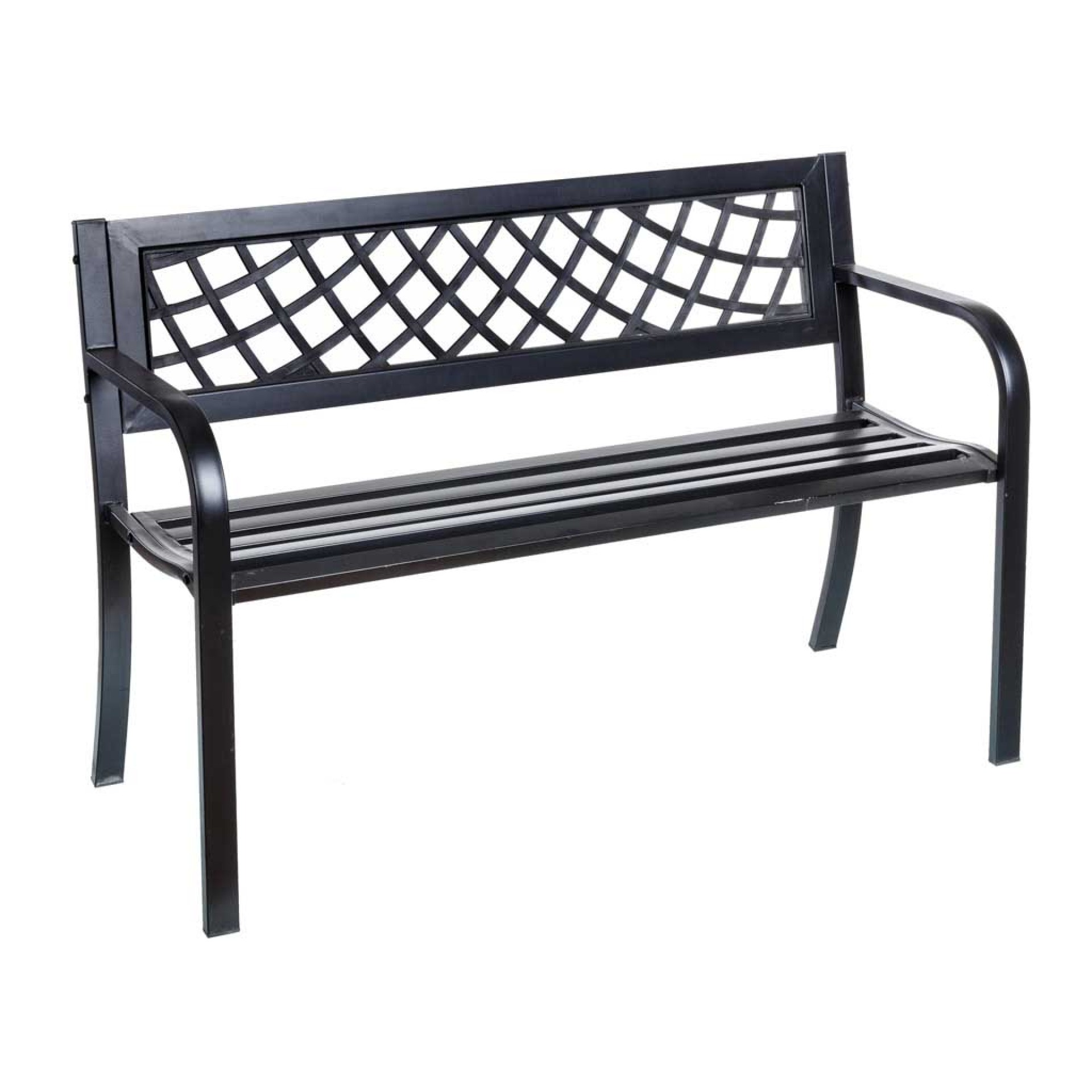 Banco Jardim Aço Preto 115X51X74CM