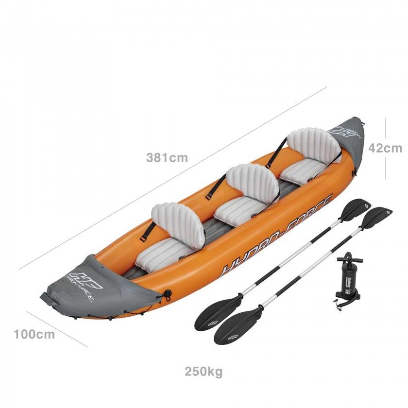 Kayak Insuflvel 3 Pessoas 381X100X42cm