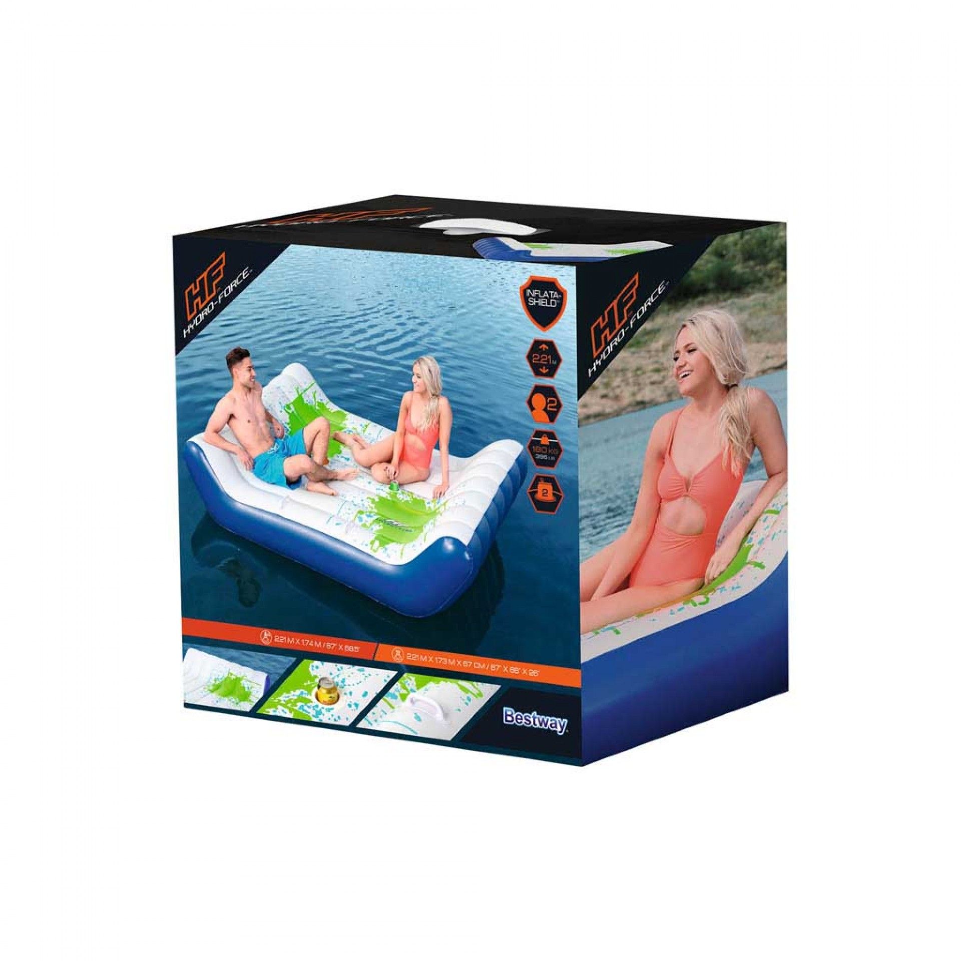 Colchão Insuflável Hydro-Force Piscina 221X174CM