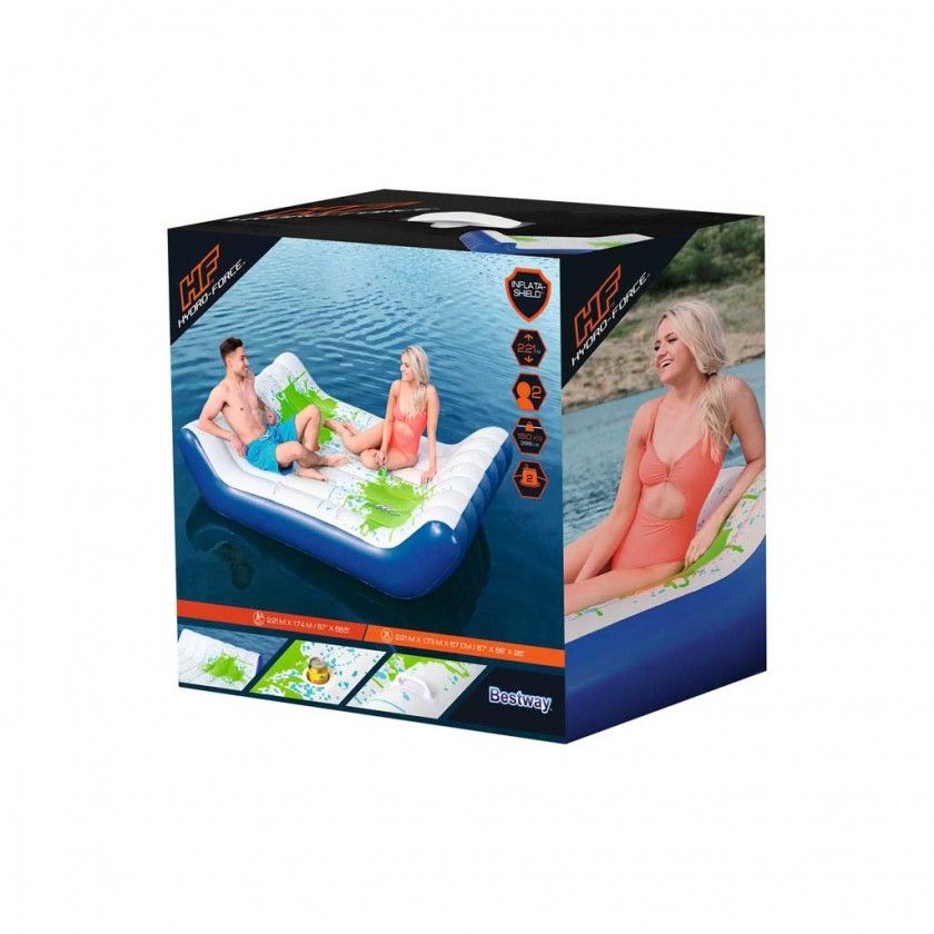Colchão Insuflável Hydro-Force Piscina 221X174CM Colchão Insuflável Hydro-Force Piscina 221X174CM