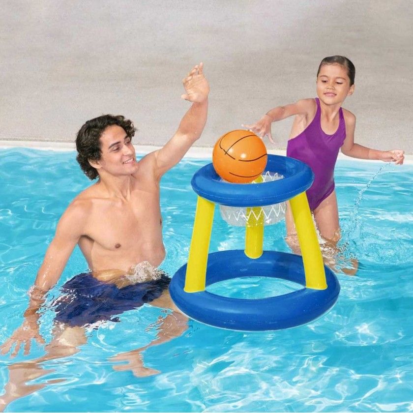 Cesto Basquetebol Insuflvel com Bola 61cm