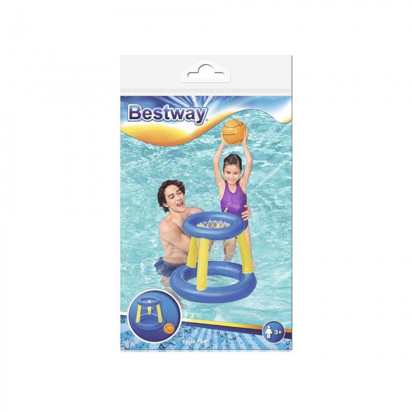 Cesto Basquetebol Insuflvel com Bola 61cm