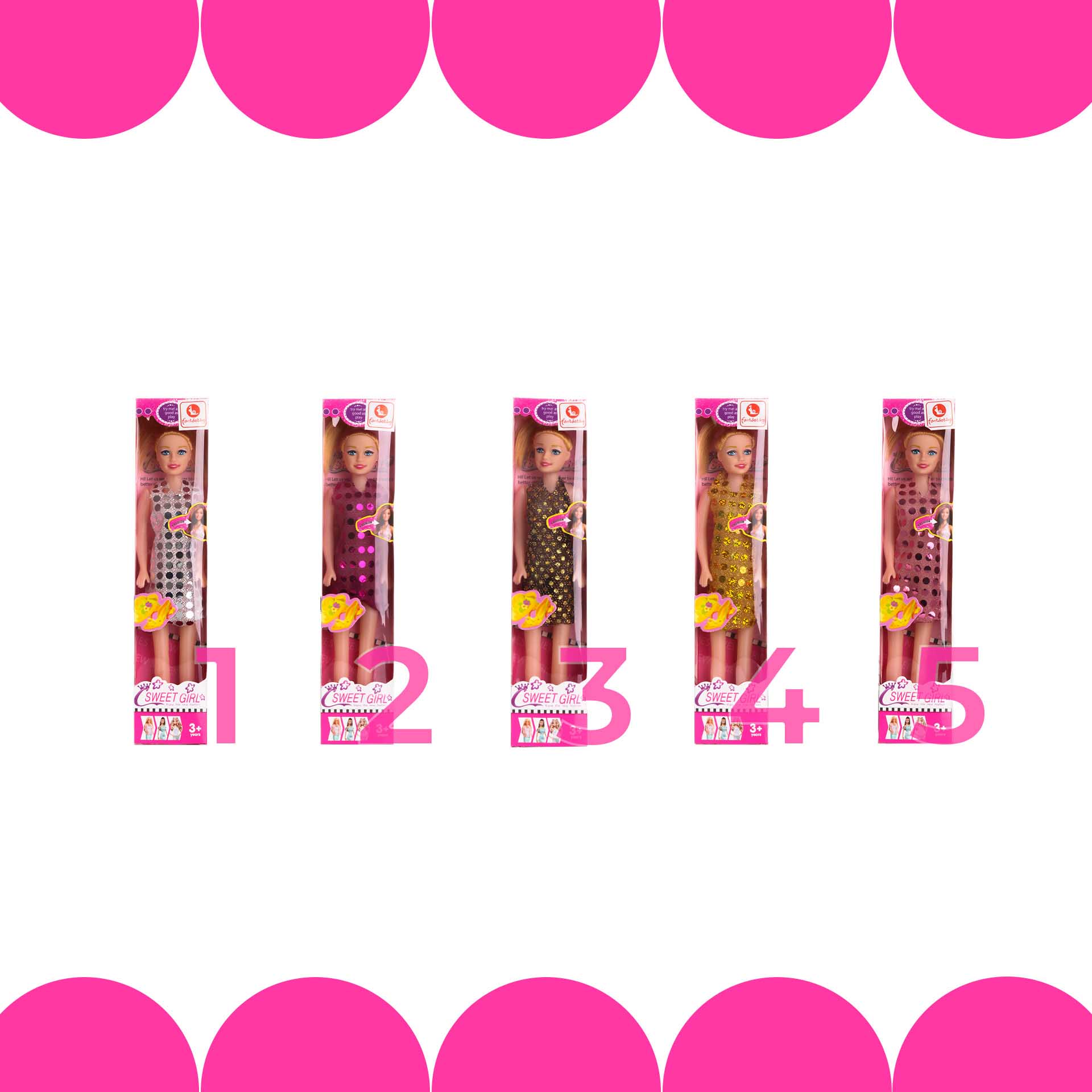 Boneca Manequim Lantejoulas 29CM