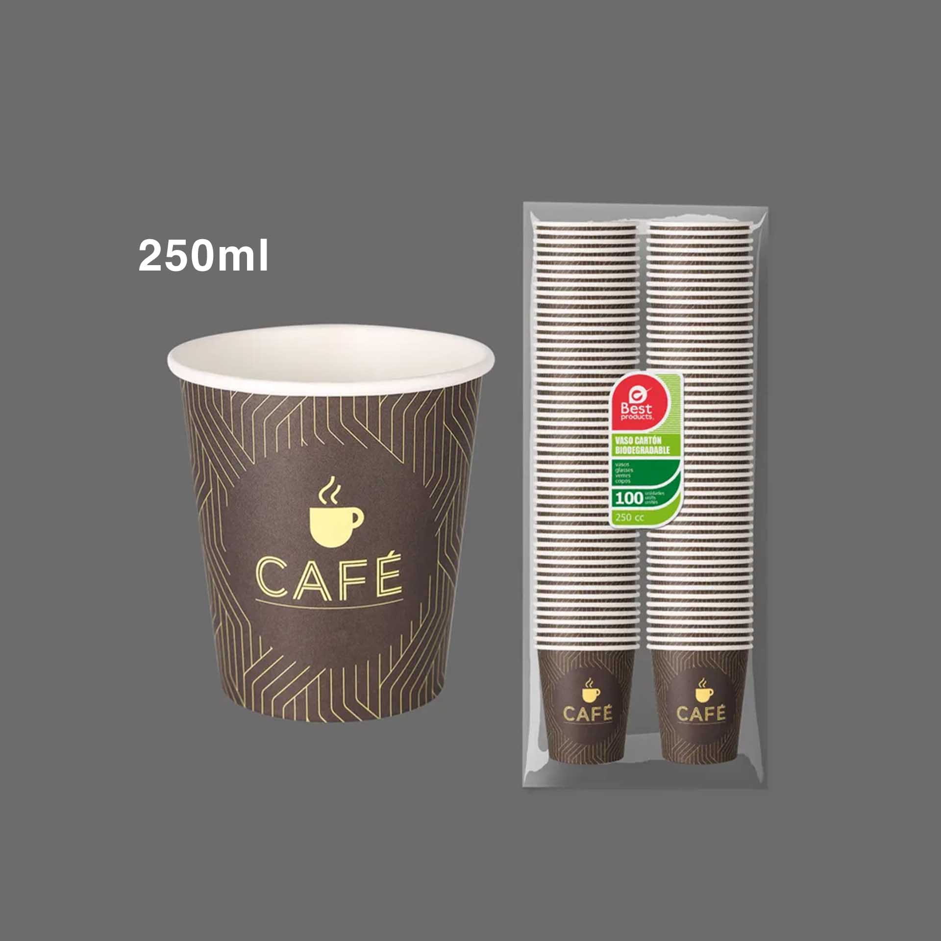 Copo Cartão Café 250ML Pack 100