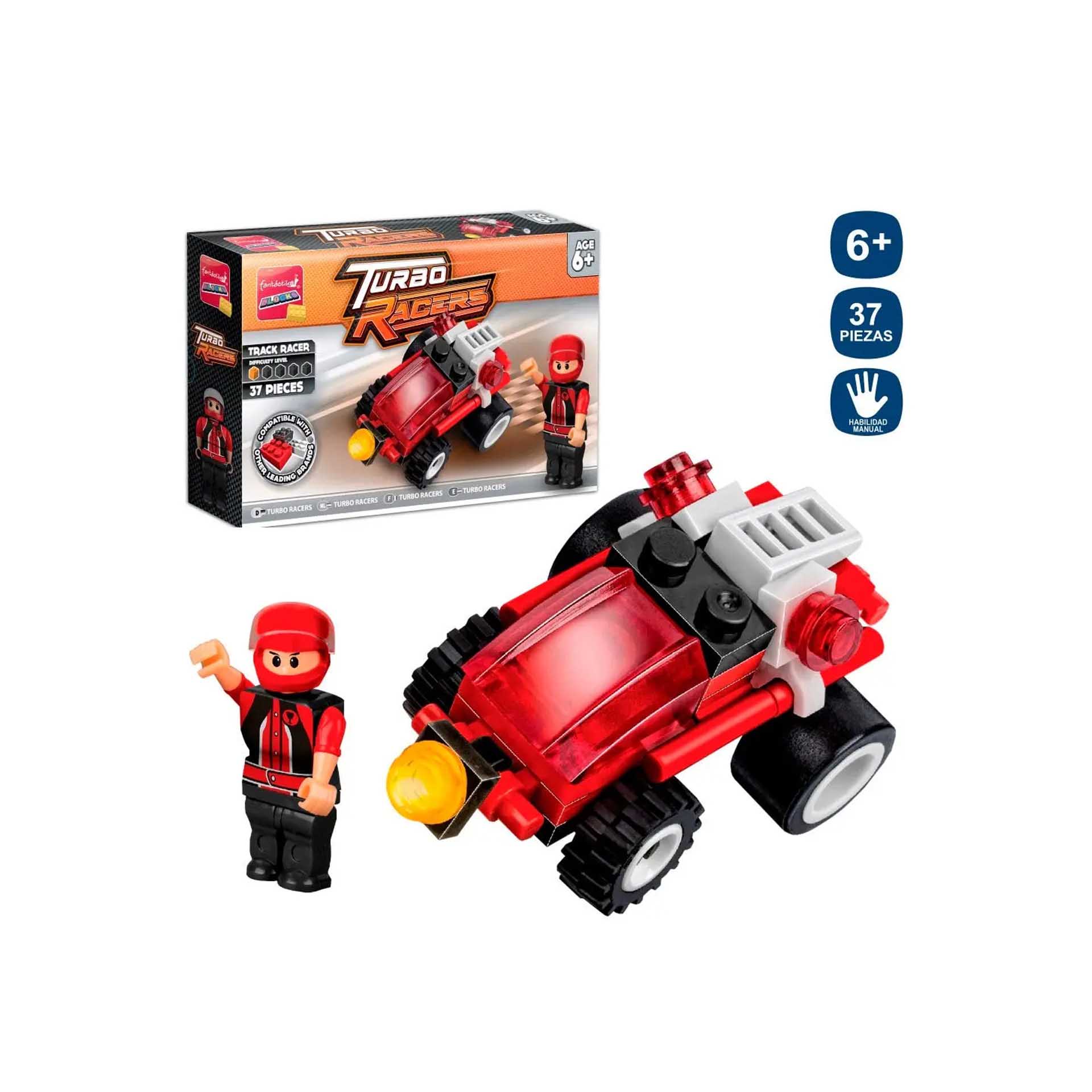 Blocos Construção Carro Corrida 37 Peças