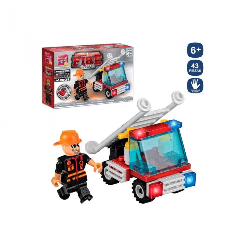 Blocos Construção Bombeiros 43 Peças Blocos Construção Bombeiros 43 Peças