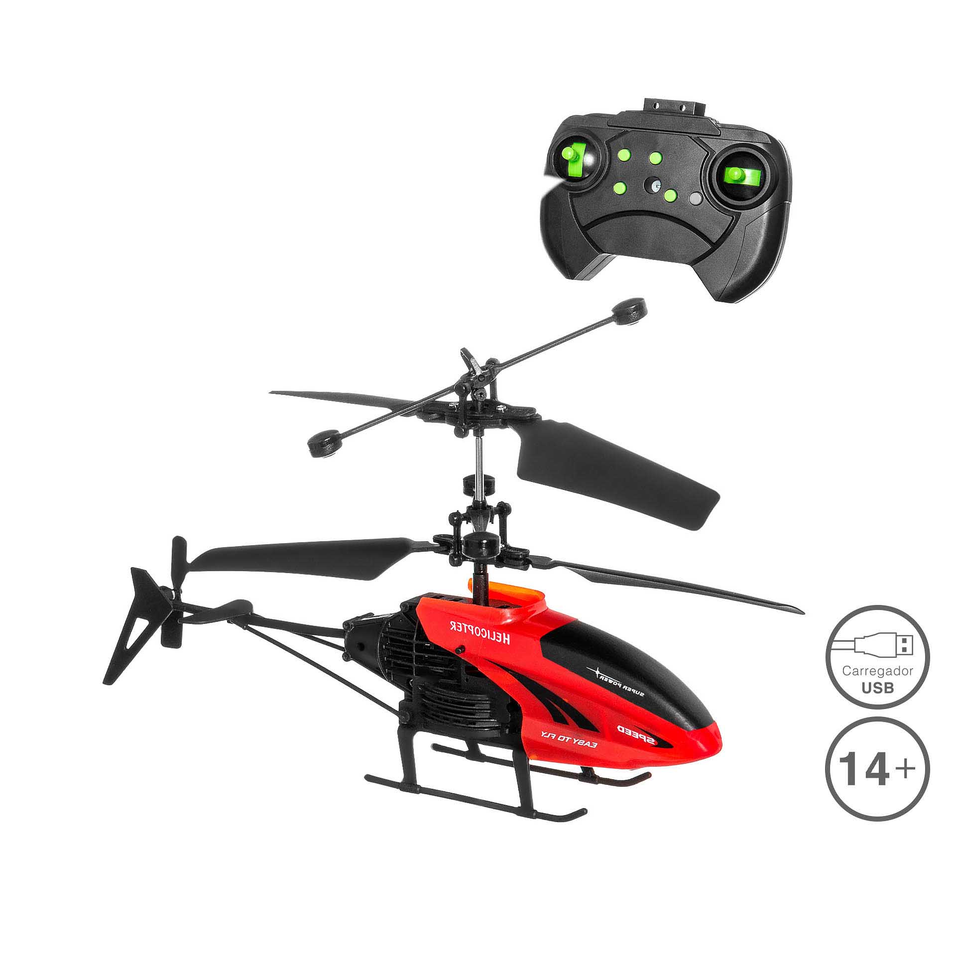 Helicóptero Com Comando 18CM