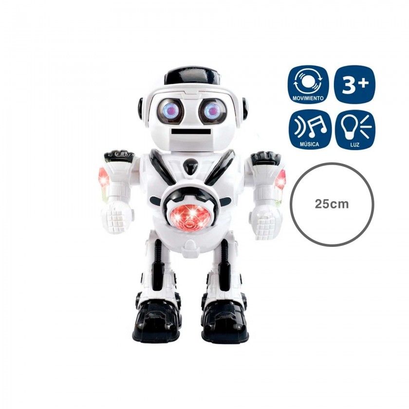 Robot Anda Com Luz E Som 25CM