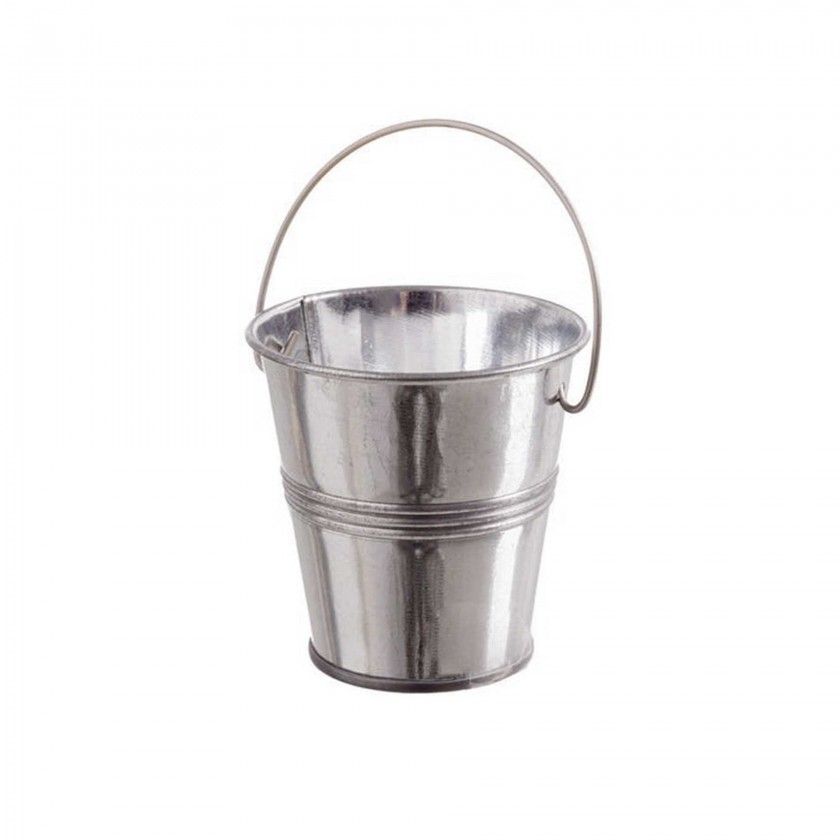 Vela Citronela Balde Metal com Asa 9H 40gr 6X6cm