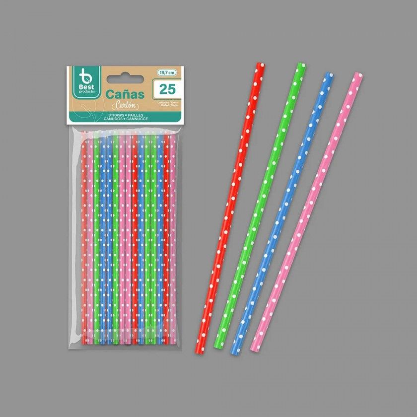 Palhinha Carto Pintas 19.7X0.6cm Pack 25