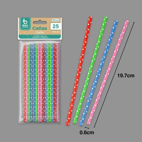 Palhinha Cartão Pintas 19.7X0.6cm Pack 25 - Image product