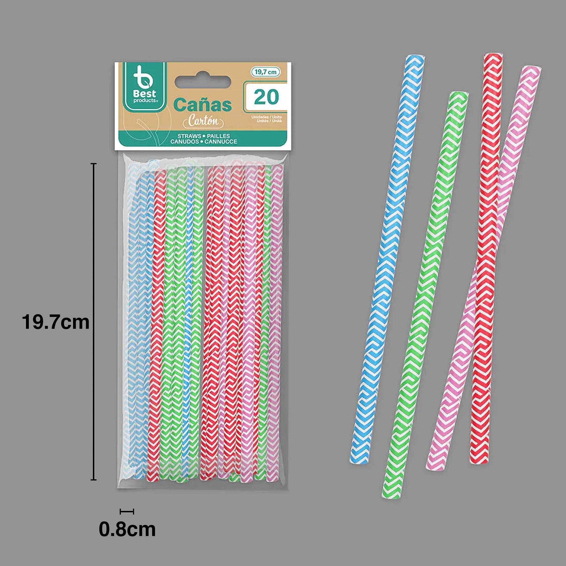Palhinha Cartão Linhas 19.7X0.8cm Pack 20