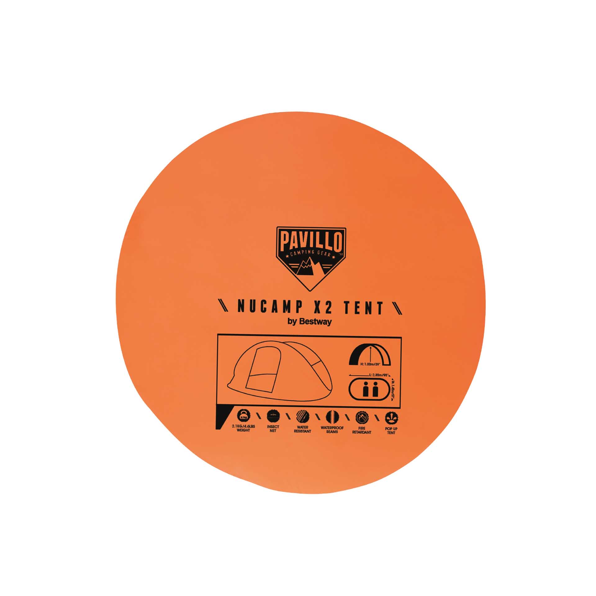 Tenda Campismo 2 Pessoas 235X145X100CM