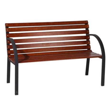 Banco Jardim Madeira/Aço Nogueira 120X62X82CM - Image product