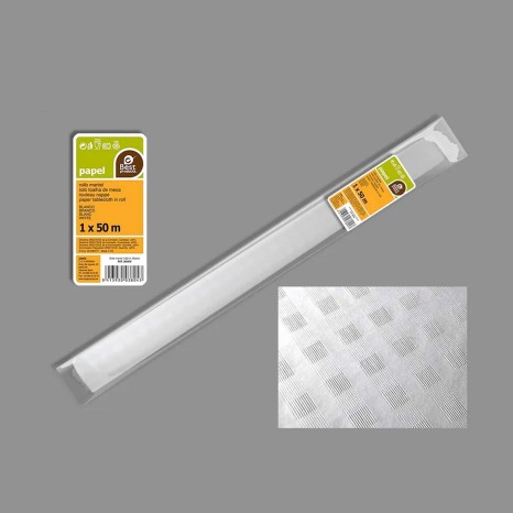 Rolo Toalha Mesa Papel Branco 5X1M - Image product