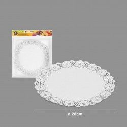 Naperon Papel Branco 28CM Pack 7