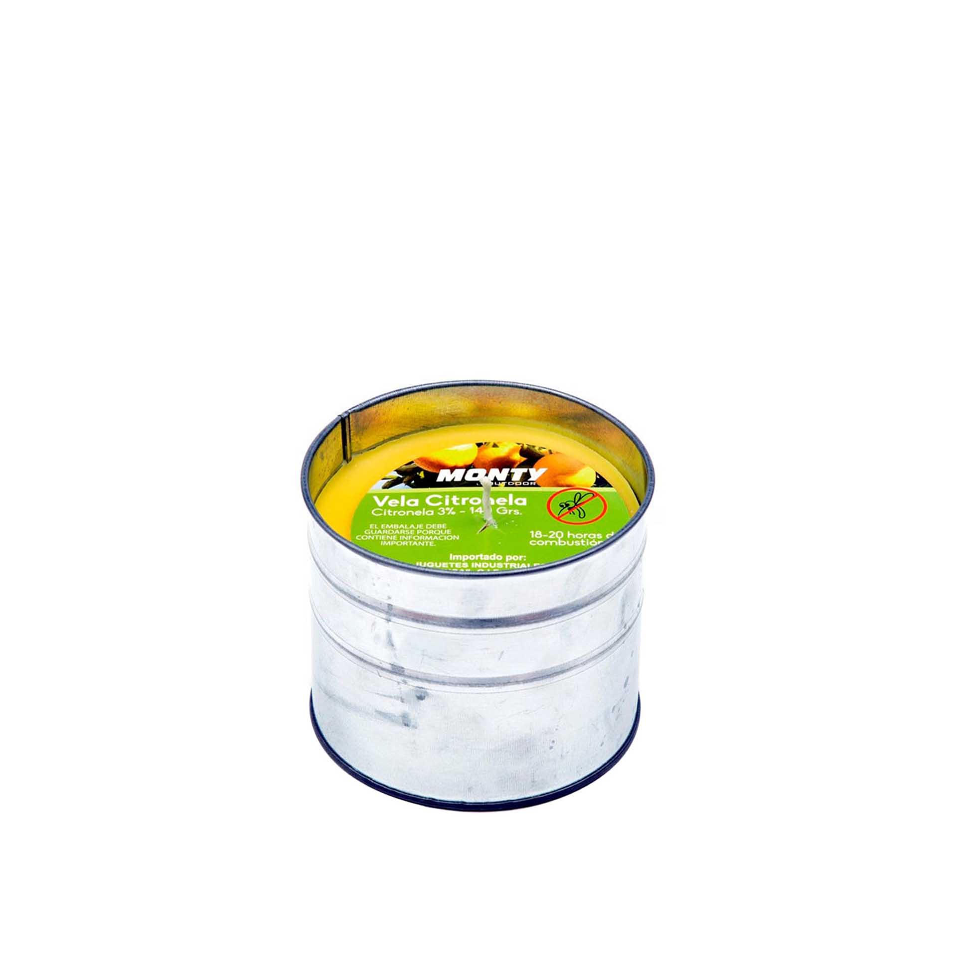 Vela Citronela Copo Lata 18-20H 140gr 10X8cm