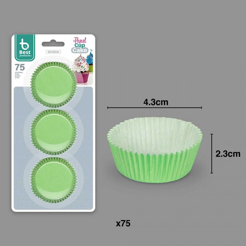 Forma Queque Verde 4.3X2.3cm Pack 75 Forma Queque Verde 4.3X2.3cm Pack 75