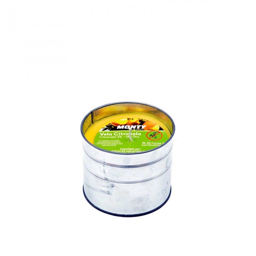 Vela Citronela Copo Lata 18-20H 140gr 10X8cm