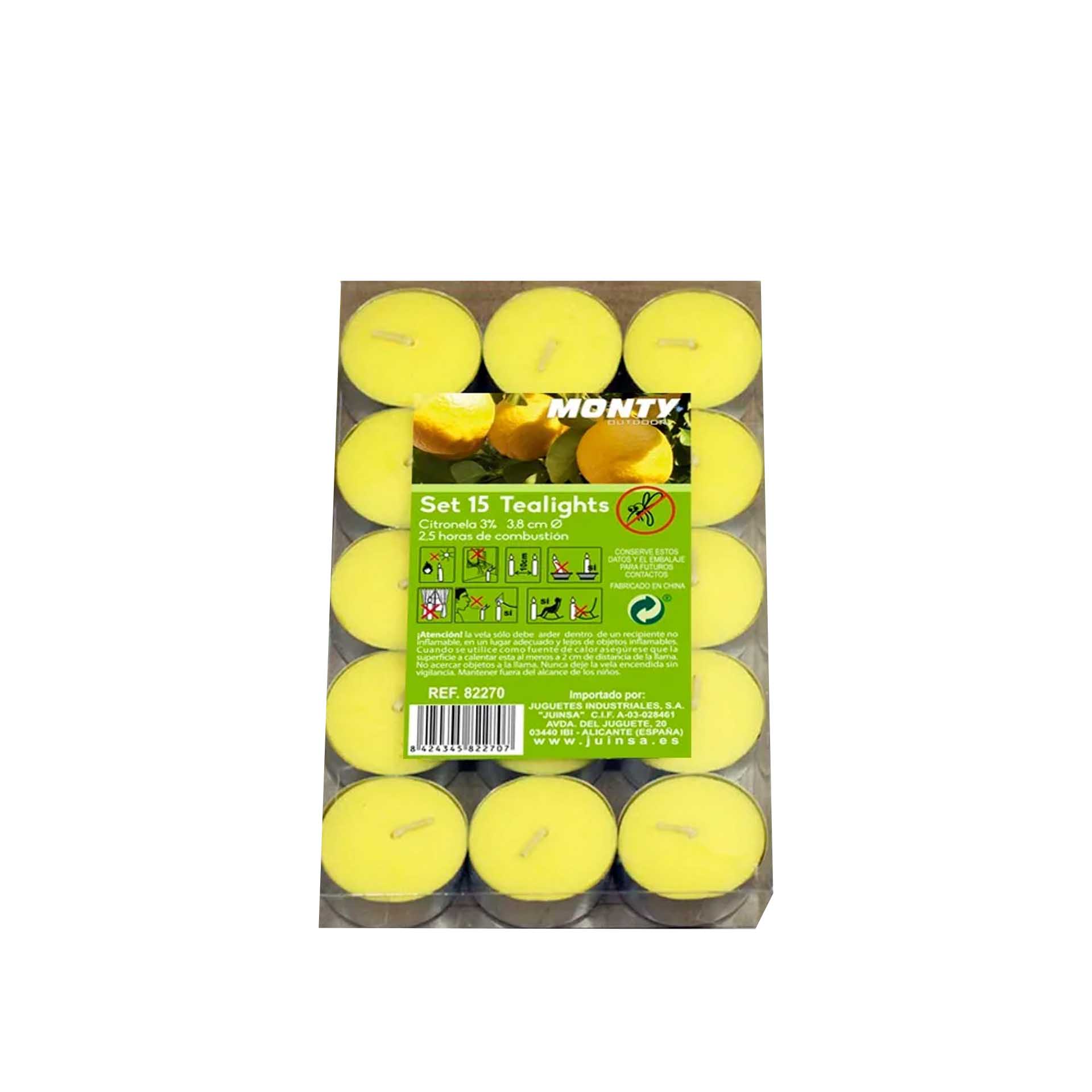 Tealights Citronela 2.5H 10gr 3.8X1.1cm