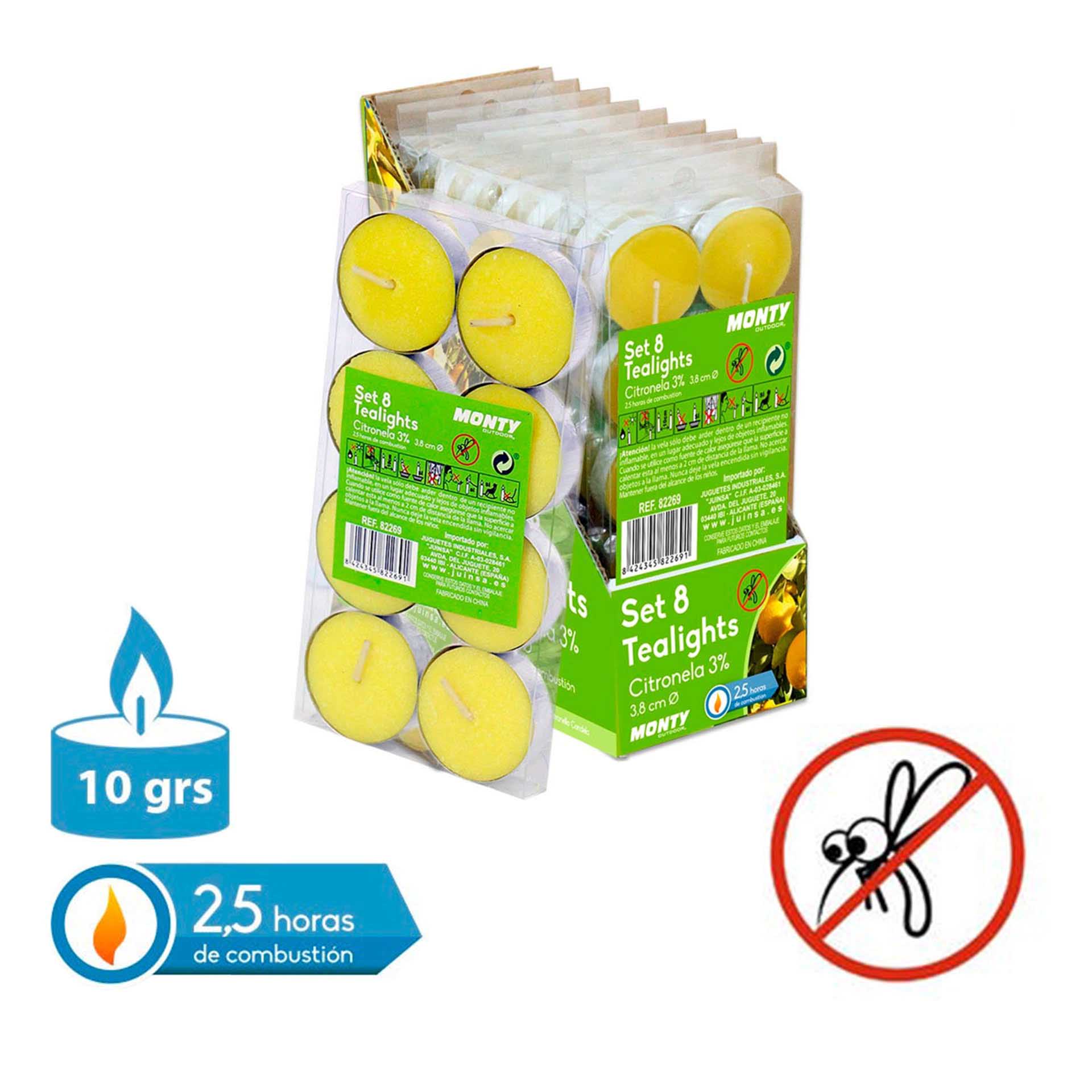 Tealights Citronela 2.5H 10gr 3.8X1.1cm