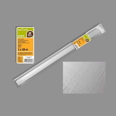 Rolo Toalha Mesa Papel Branco 2X1M - Image product
