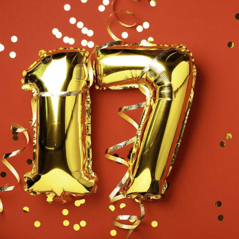 Balão Ouro Pequeno Número Balão Ouro Pequeno Número