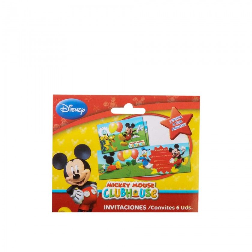 Convite Mickey Mouse Pack 6 Convite Mickey Mouse Pack 6