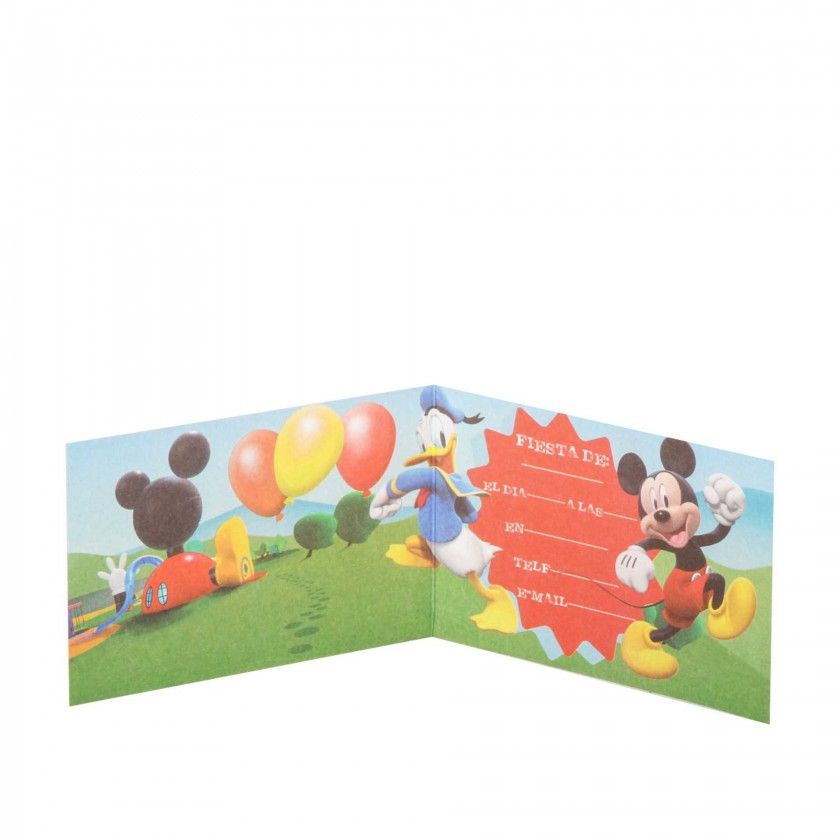 Convite Mickey Mouse Pack 6 Convite Mickey Mouse Pack 6