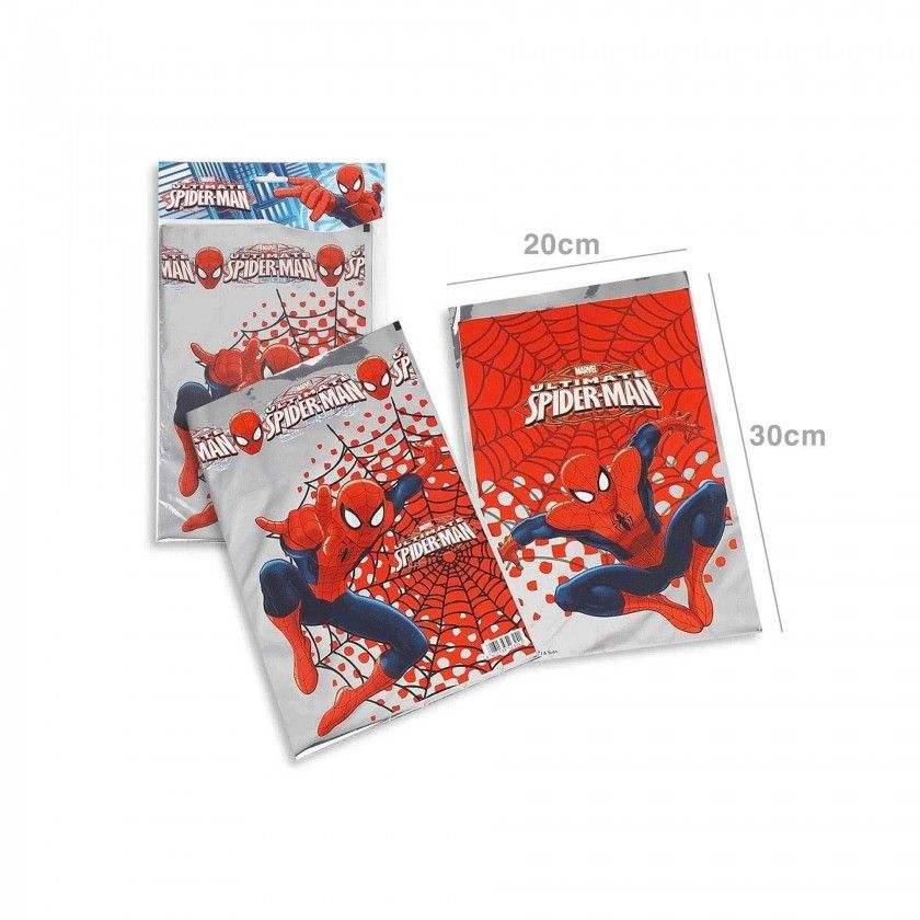 Saco Plástico Spiderman 20X40CM Pack 6 Saco Plástico Spiderman 20X40CM Pack 6