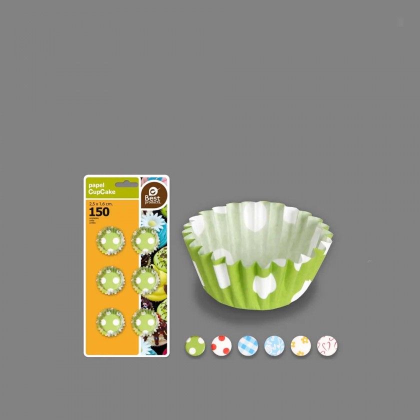 Forma Queque Decorado 2.5X1.6cm Pack 150 Forma Queque Decorado 2.5X1.6cm Pack 150