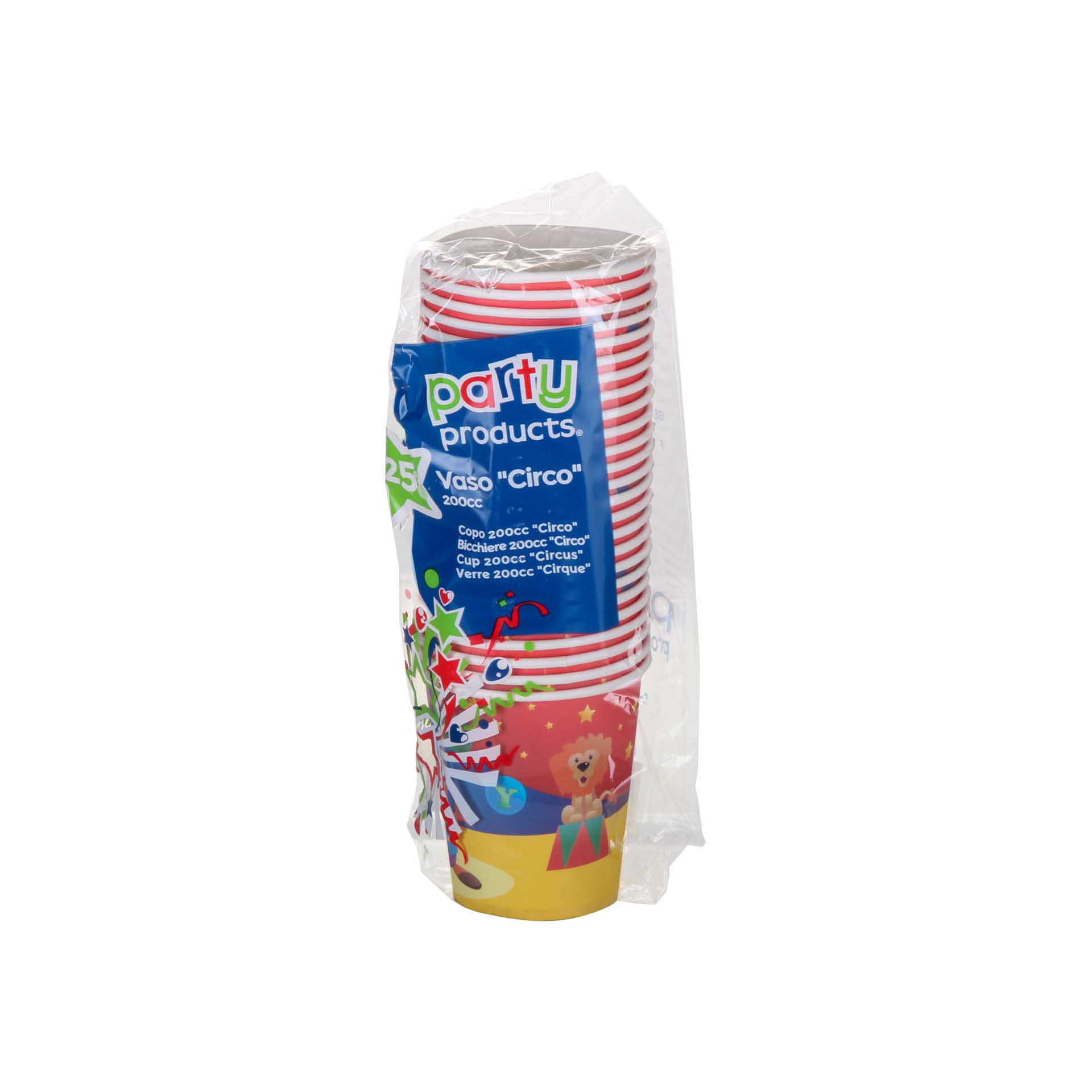 Copo Cartão Palhaço 200ML Pack 25