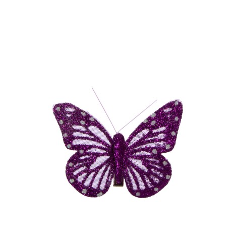 Borboleta com Clip Multicor 8cm Pack 5 - Image product