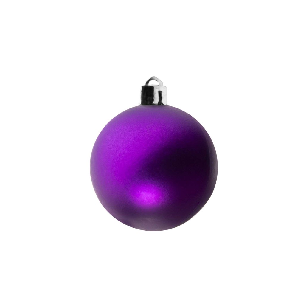 Bola Natal Violeta 6CM Pack 10