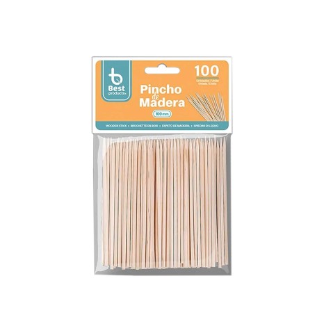 Palito Espetada Madeira Pack 100 - Image product
