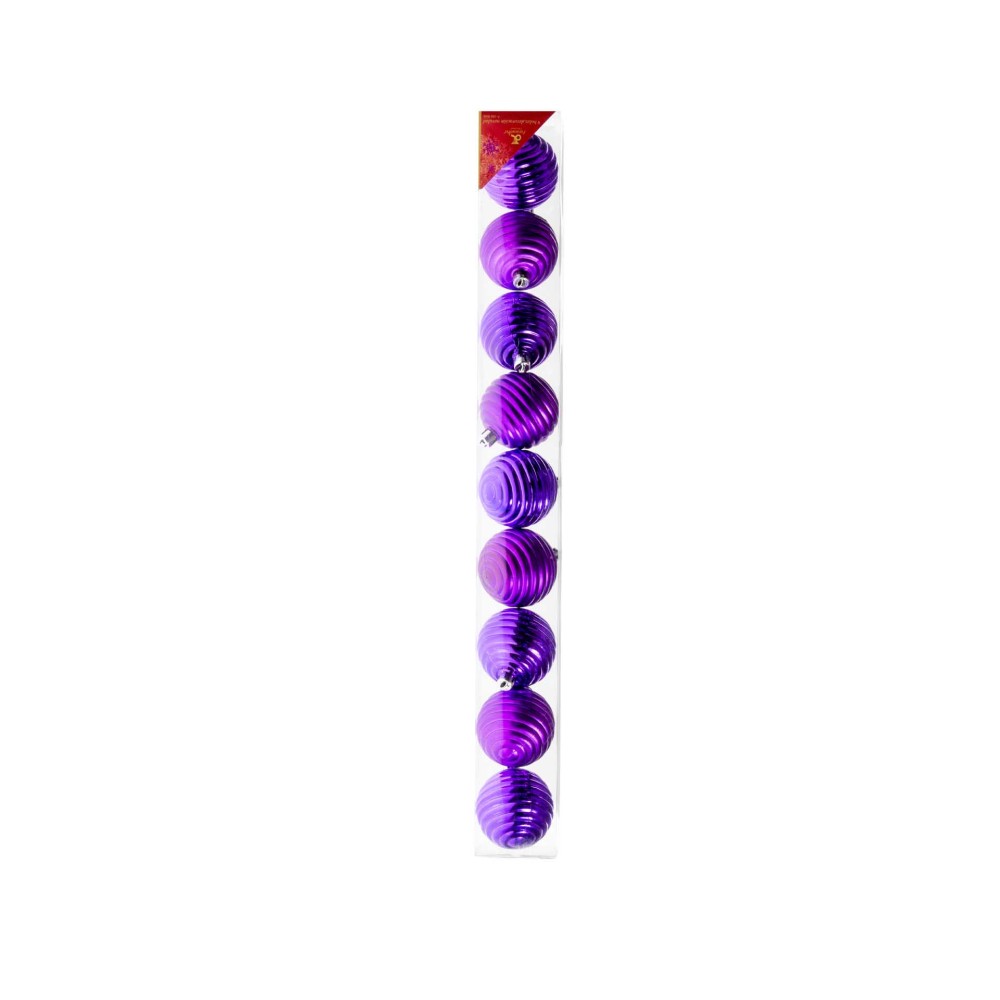 Bola Natal Violeta 6CM Pack 9