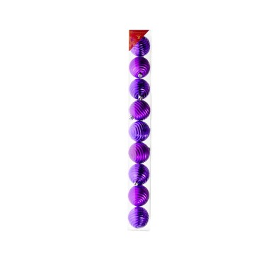 Bola Natal Violeta 6CM Pack 9
