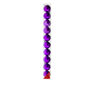 Bola Natal Violeta 6CM Pack 10