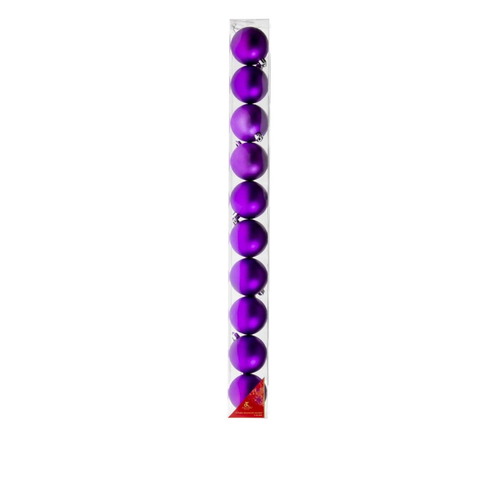 Bola Natal Violeta 6CM Pack 10