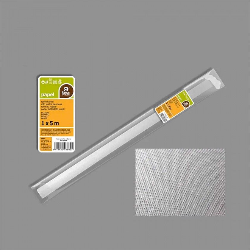 Rolo Toalha Mesa Papel Branco 5X1m Rolo Toalha Mesa Papel Branco 5X1m