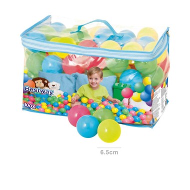 Bolas Plástico 6.5cm Pack 100