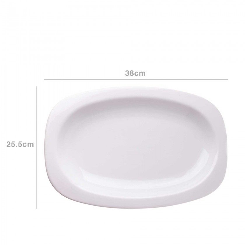 Travessa Porcelana Basic Square N.1 38X25.5cm