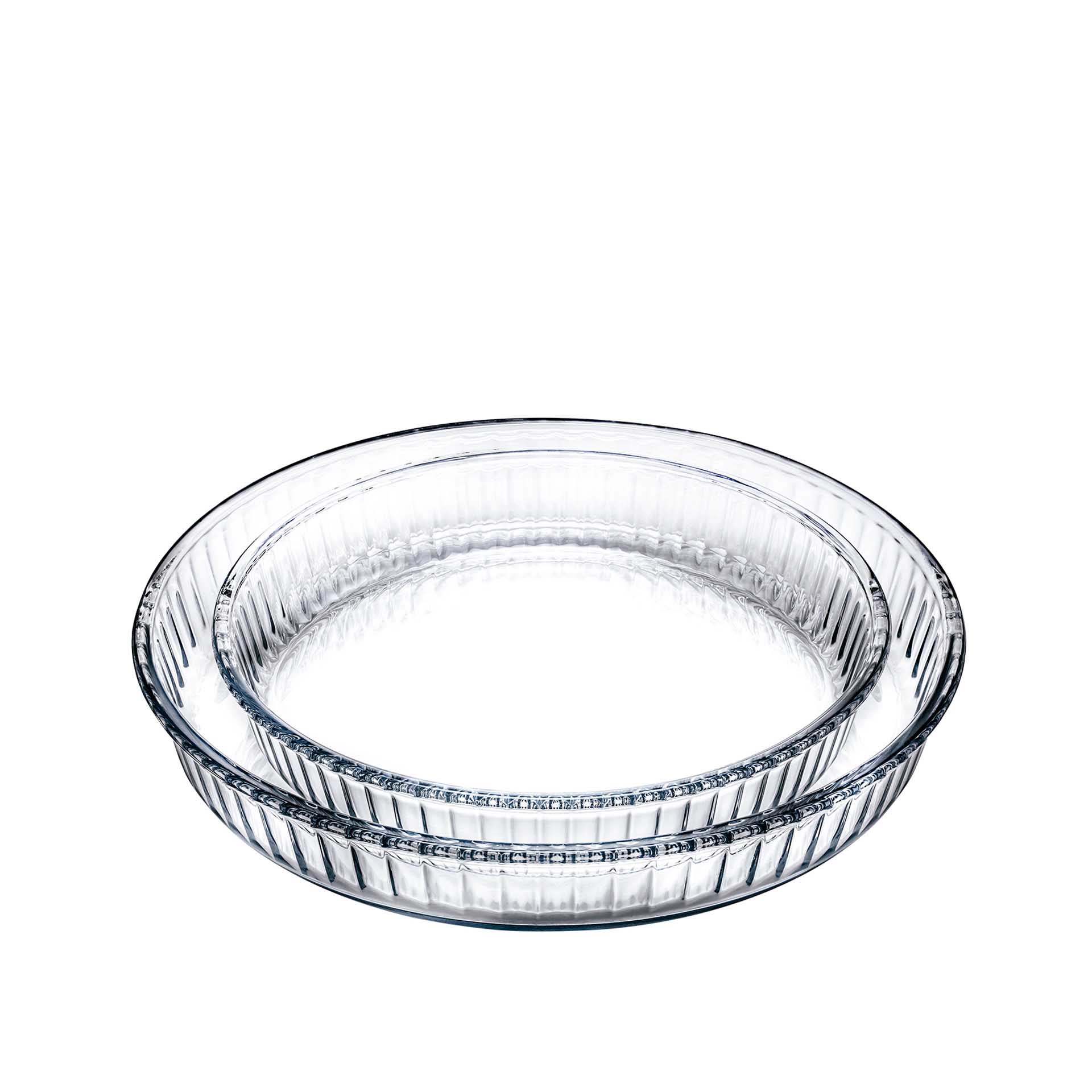 Assadeira Forno Vidro Redonda 26cm / 32cm Pack 2