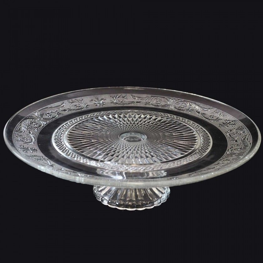 Prato Bolo Vidro Ruby Redondo 33cm Prato Bolo Vidro Ruby Redondo 33cm